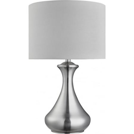 Prue LED Brushed Steel 45cm Table Lamp