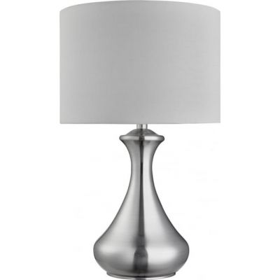 Prue LED Brushed Steel 45cm Table Lamp